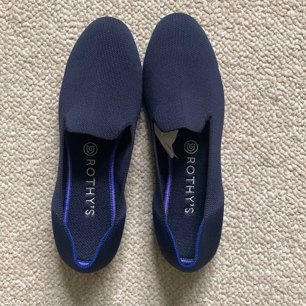 NWOB Rothy’s The Loafer Navy Women's Size 9.5, Comfortable Flats